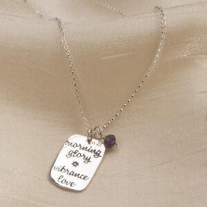Morning Glory Silver & Amethyst Necklace